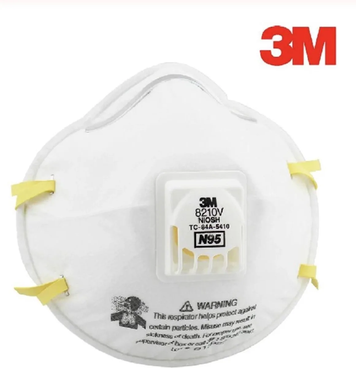 10 Stuks 3M FFP2+ Stofmasker / N95 Stofmasker - Mondkapje Met Ventiel - Gecertificeerd van 3M, Wit – productafbeelding