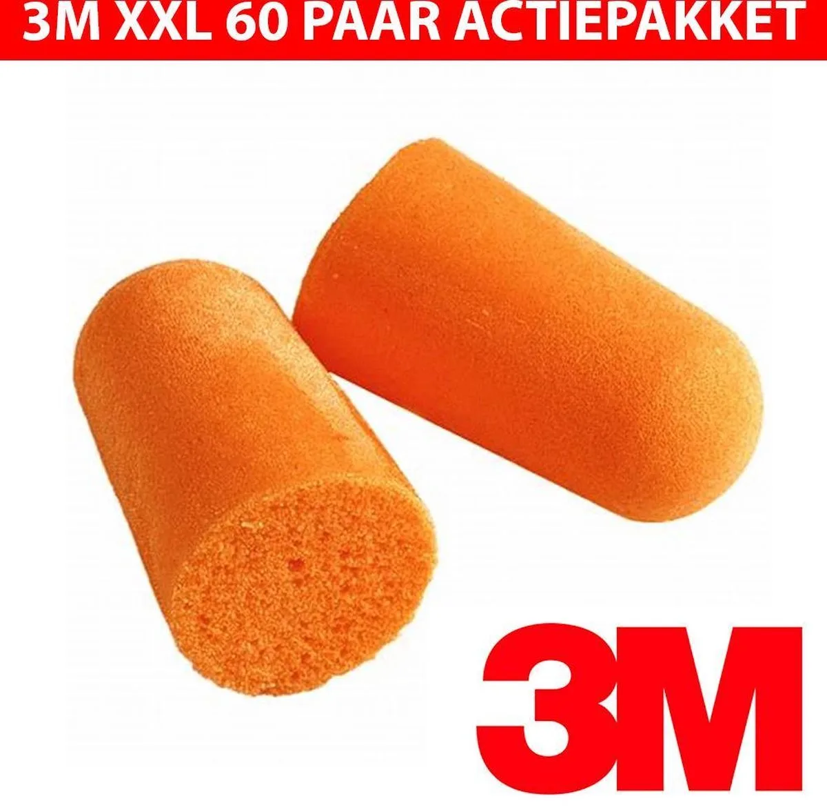 3M 1100 XXL PACK - slaapoordopjes - festivaloordopjes - 60 paar van 3M, Oranje – productafbeelding