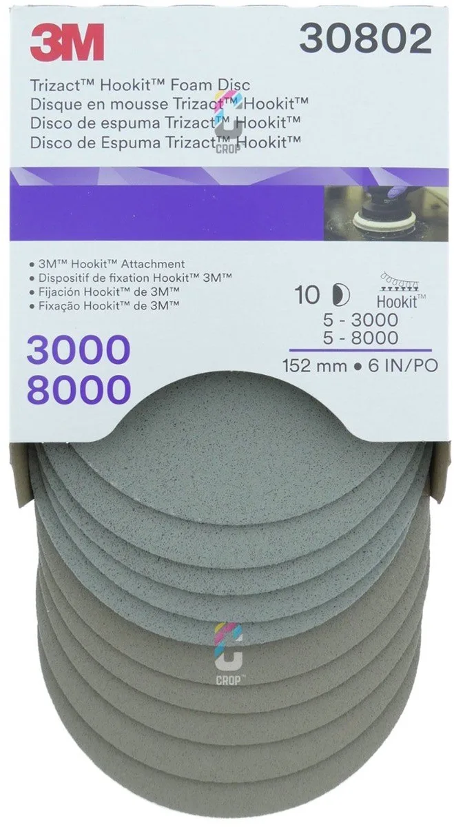 3M 30802 Trizact Schuurschijven KIT 150mm - 5x P3000 + 5x P8000 de 3M – image du produit
