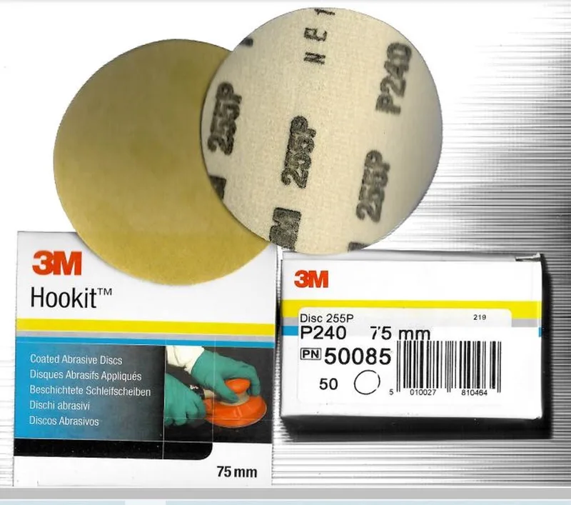3M 50085 255P Hookit schuurschijven 75 mm P240 - Prijs per verpakking ( inhoud per verpakking 50 stuks) de 3M – image du produit