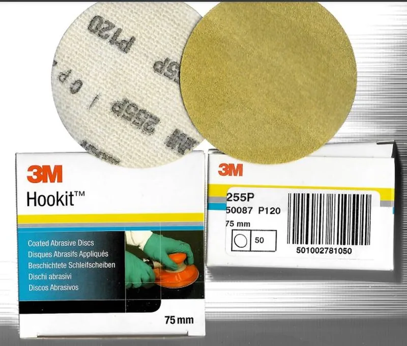 3M 50087 255P Hookit Schuurschijven 75 mm P 120 - Prijs per verpakking ( inhoud per verpakking 50 stuks) de 3M – image du produit