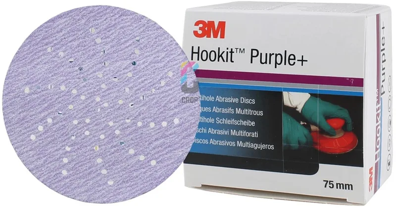 3M 51021 Hookit Purple Multihole Schuurschijven 75mm P400 - 50 stuks de 3M – image du produit