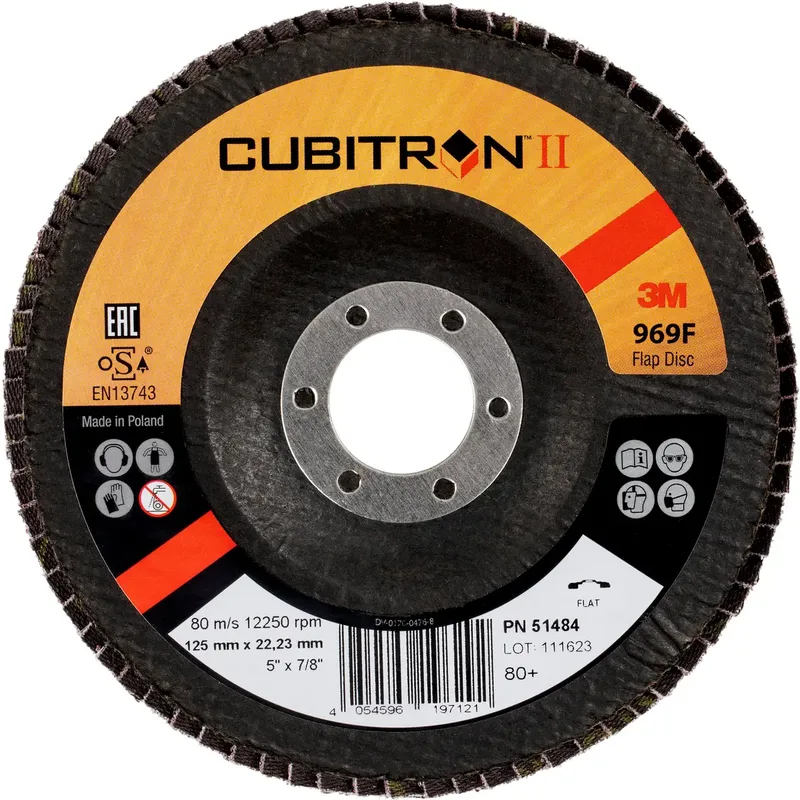 3M 51484 Fächerschleifscheibe Durchmesser 125 mm Körnung (num)=80 10 St. de 3M – image du produit 1 sur 3