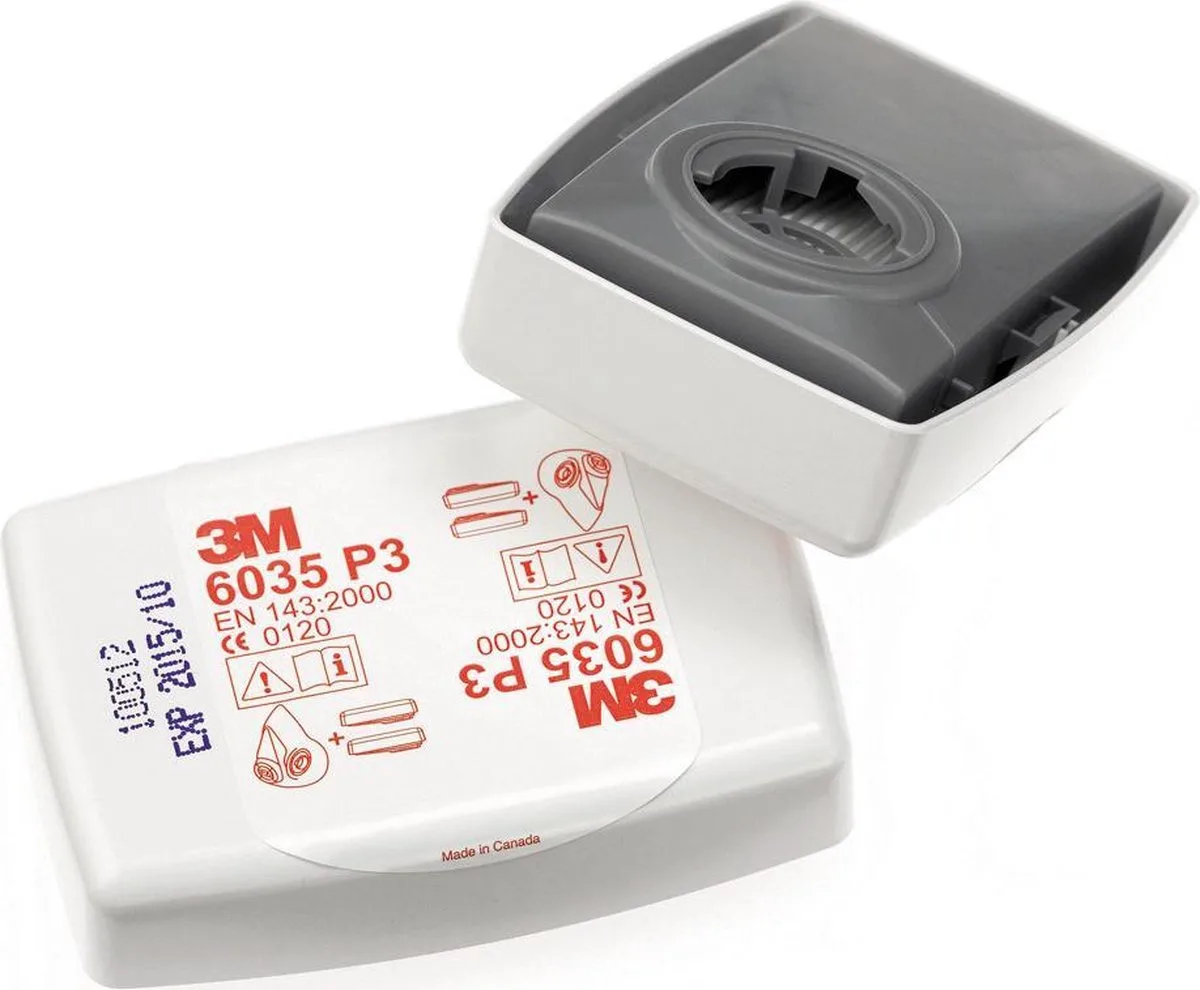 3M 6035 stoffilter P3 R van 3M, Wit – productafbeelding