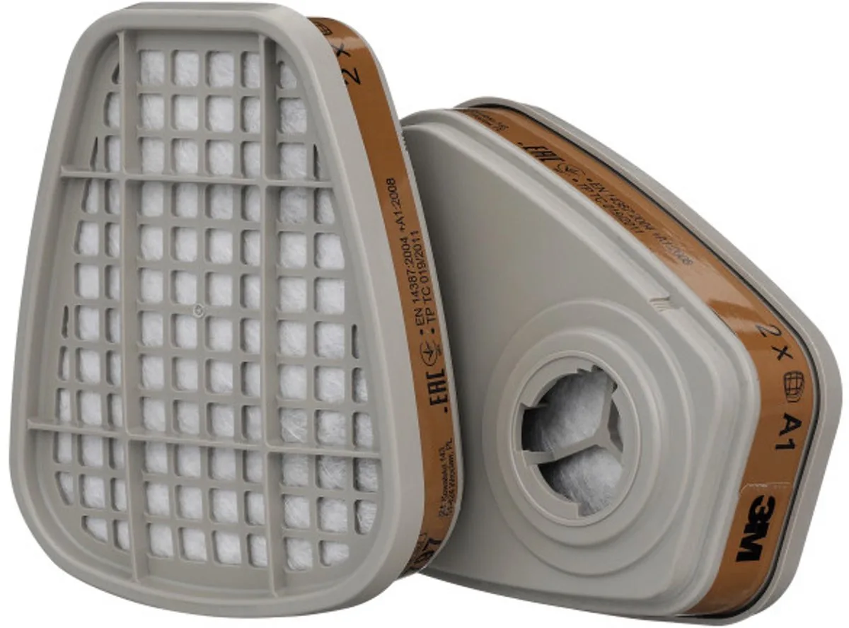 3M 6051 A1 Gas- en Dampfilter 6000 Serie - 2 stuks van 3M, Meerkleurig – productafbeelding