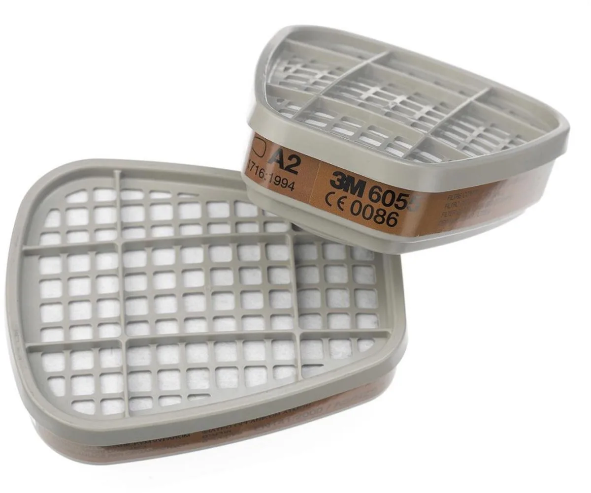 3M 6055 gas- en dampfilter A2 van 3M, Wit – productafbeelding
