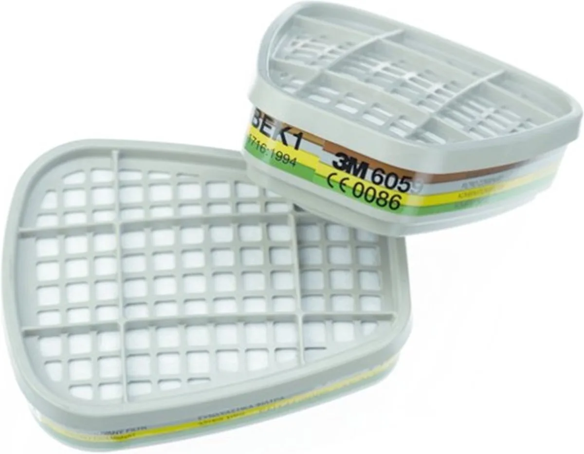 3M 6059 Gas- en combifilter 4 paar van 3M, Kleurloos – productafbeelding