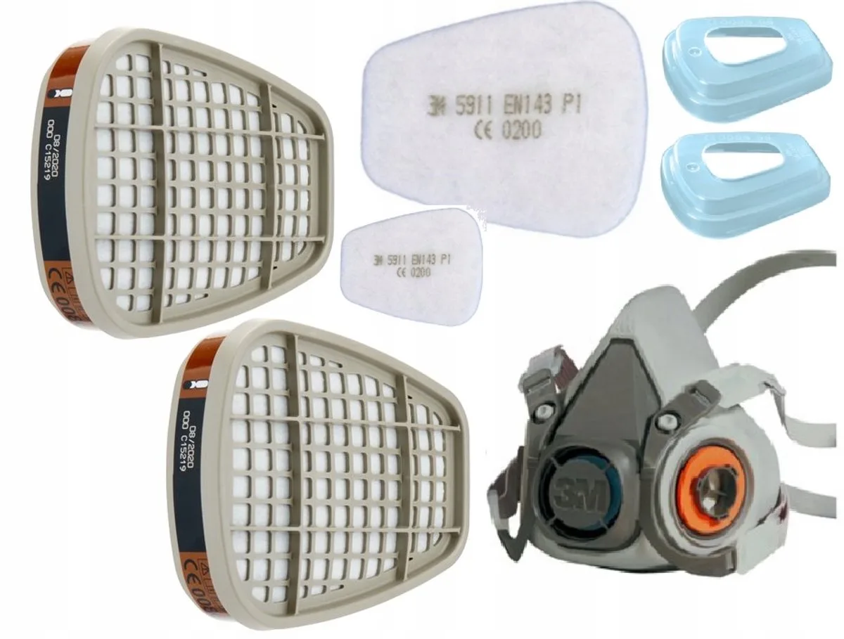 3M 6300 Lakken Spuitmasker Compleet L A1 P1 fra 3M, Grå – produktbillede