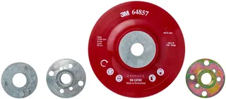 3M 64857 3M-steunschijf met hoge prestaties plat, rood, 115 mm, M14, flexibel Diameter 115 mm de 3M – image du produit 2 sur 3