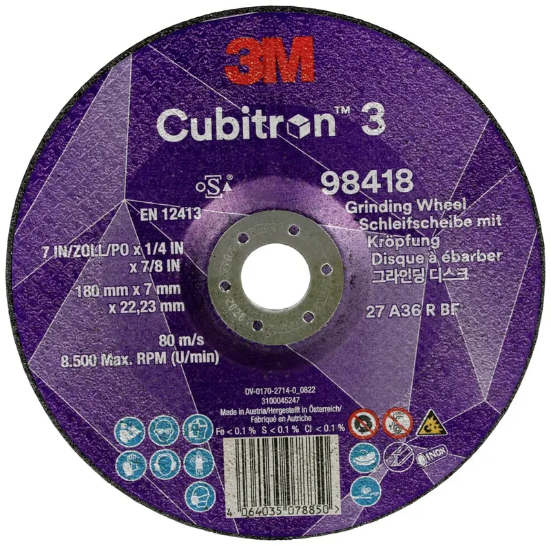 Cubitron 98418 Schruppscheibe Durchmesser 180 mm Bohrungs-Ø 22.23 mm 10 St. van 3M – productafbeelding