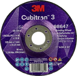 Cubitron 98647 Schruppscheibe Durchmesser 125 mm Bohrungs-Ø 22.23 mm 10 St. de 3M – image du produit 1 sur 2