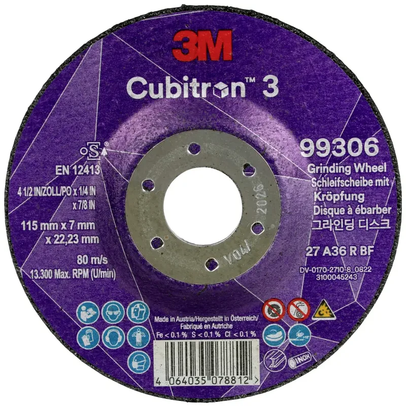 Cubitron 99306 Schruppscheibe Durchmesser 115 mm Bohrungs-Ø 22.23 mm 10 St. von 3M – Produktbild 1 von 2