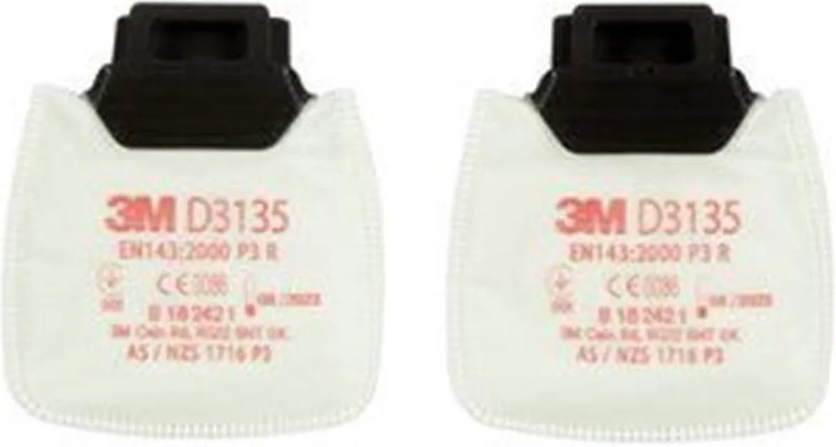 D3135 Secure Click P3 Stoffilter - 2 stuks by 3M, Multicolour – product image