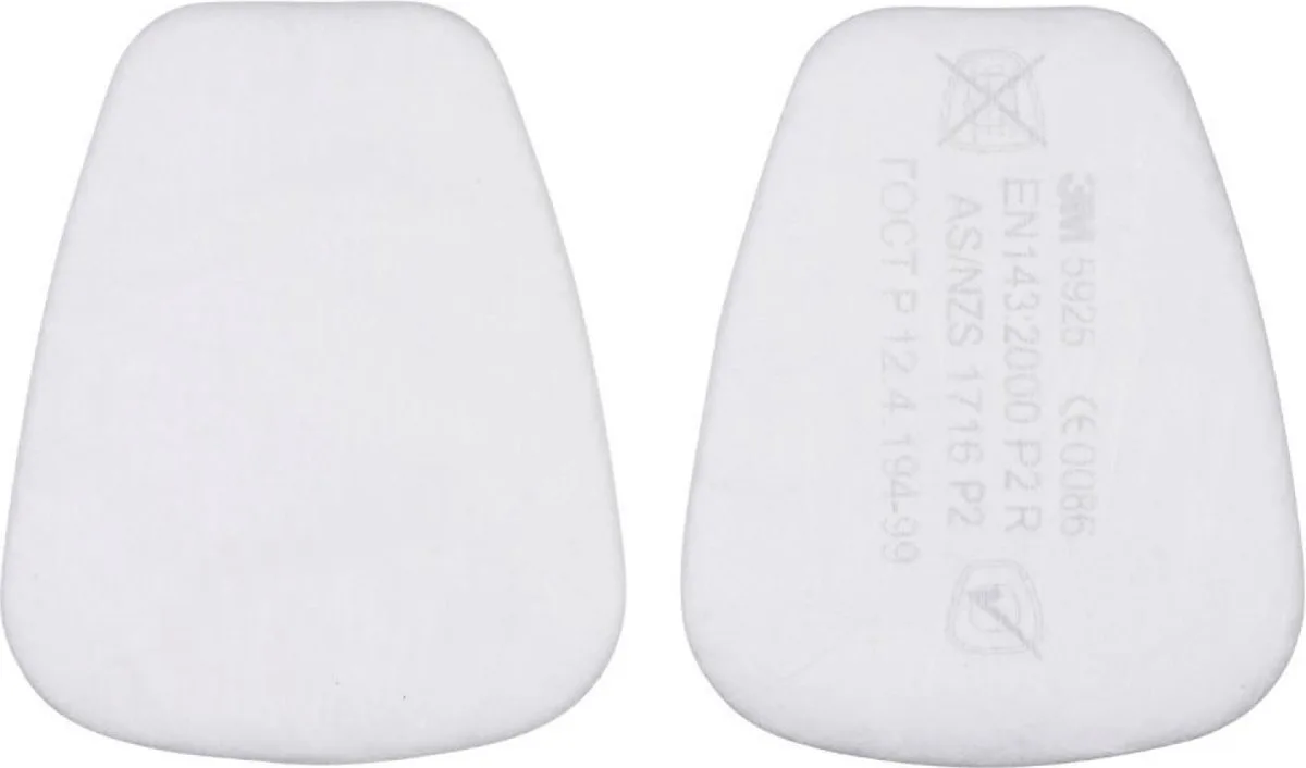 Deeltjesfilter 5925 10 paar van 3M, Kleurloos – productafbeelding