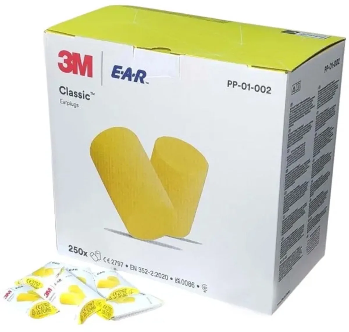 EAR Classic - oordoppen - 250 paar van 3M, Geel – productafbeelding