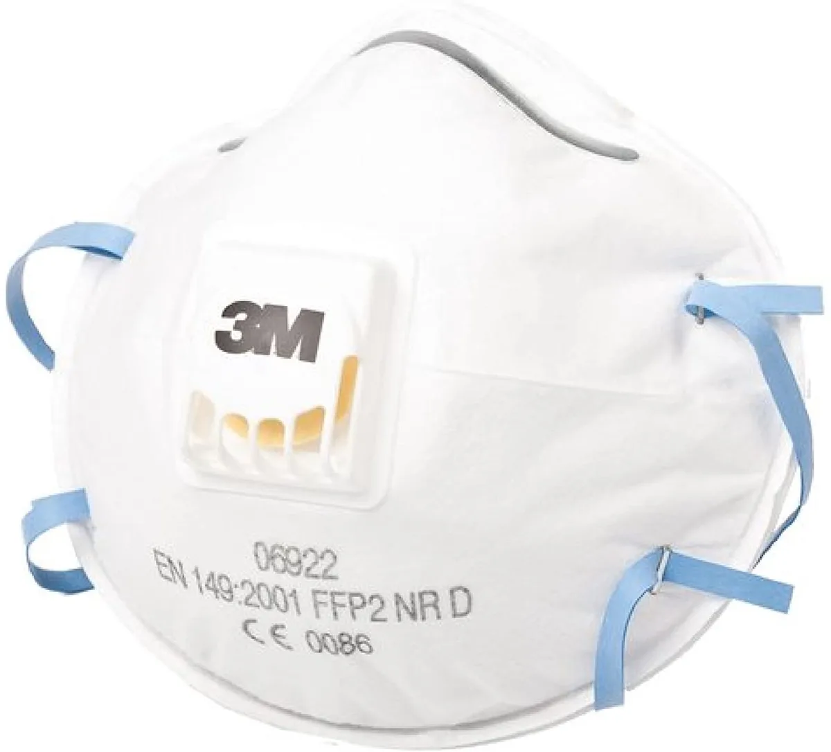 FFP2 Mondkapje - Stofmasker - Wegwerp - Filter - Mondmasker - Hygiene - Klussen - Schilderen - Bouwen van 3M, Wit – productafbeelding