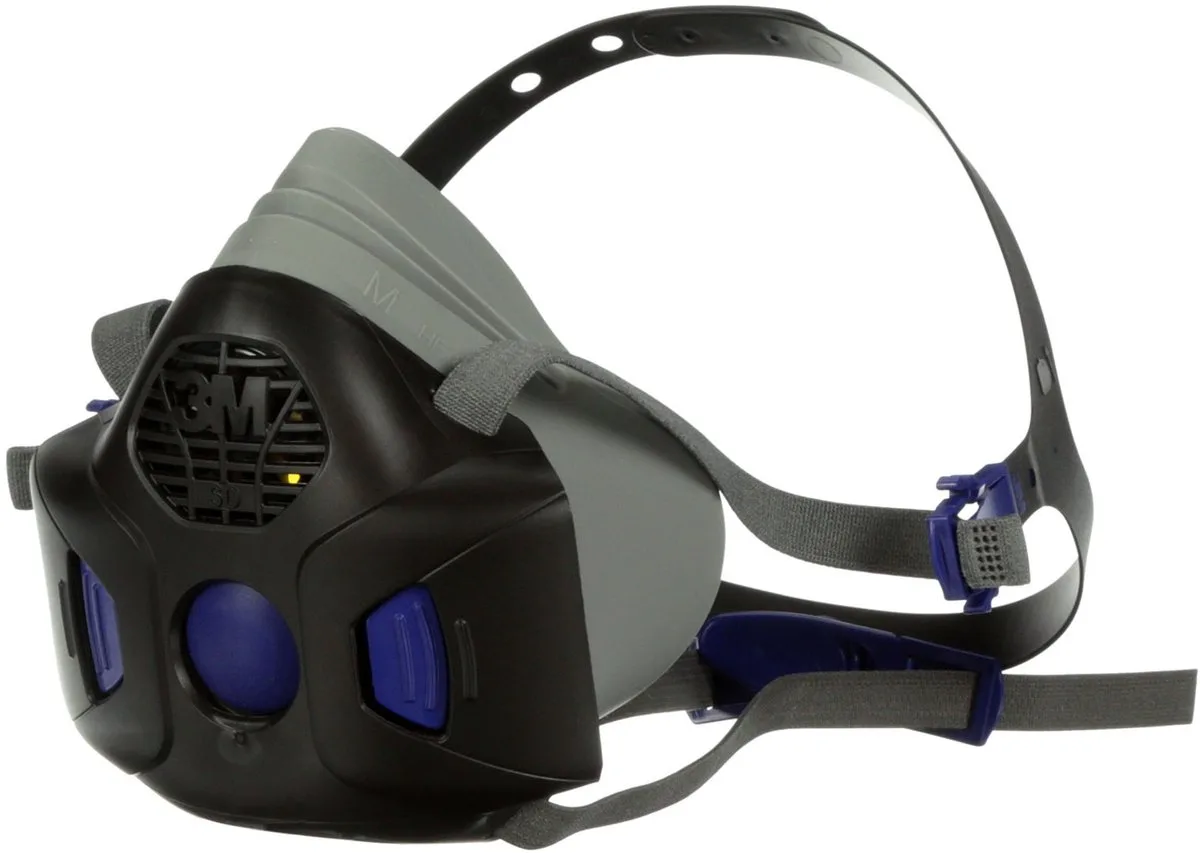 halfgelaatsmasker - HF-803SD - secure click - spraakmembraam - large de 3M, Gris, Noir – image du produit