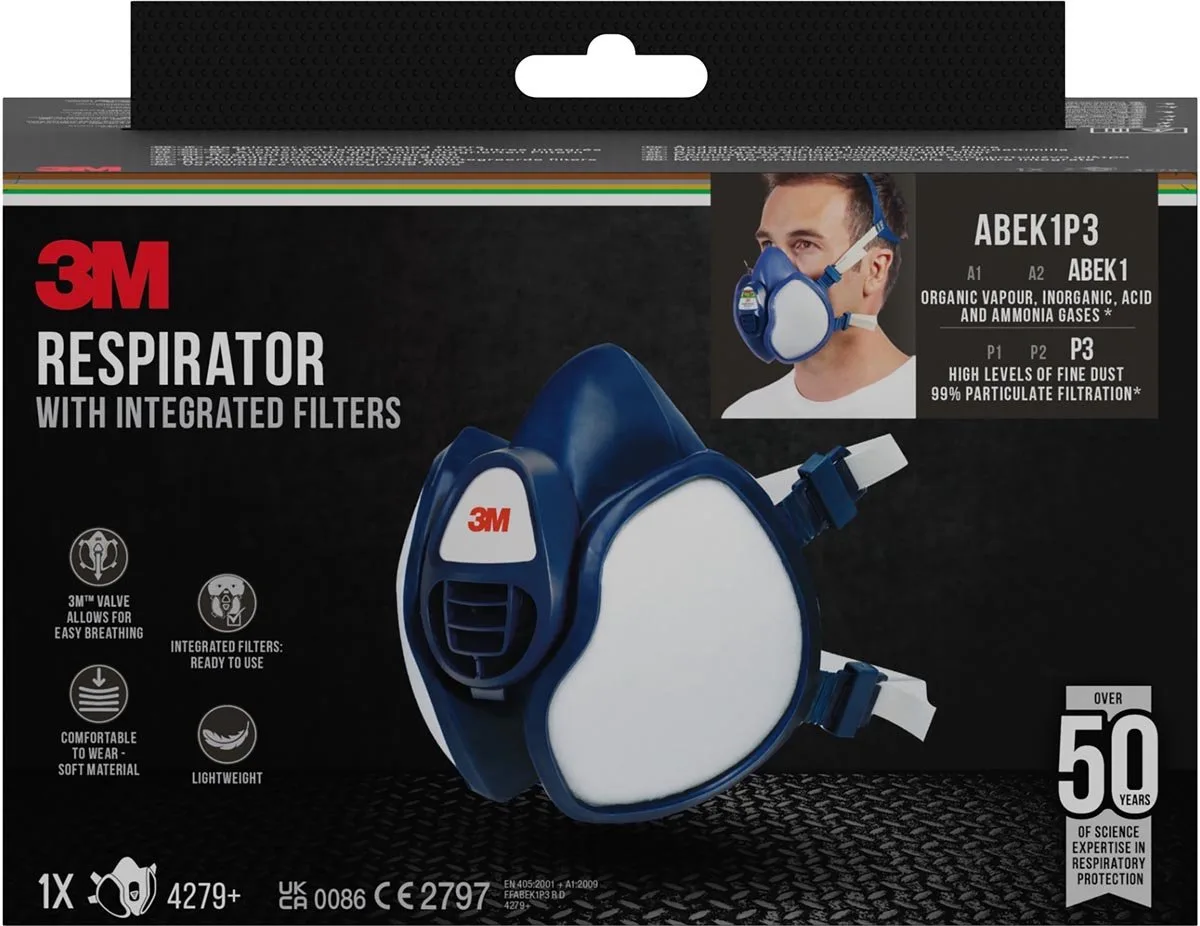 Masque De Sécurité 4279+ Abek1p3 de 3M, Bleu – image du produit