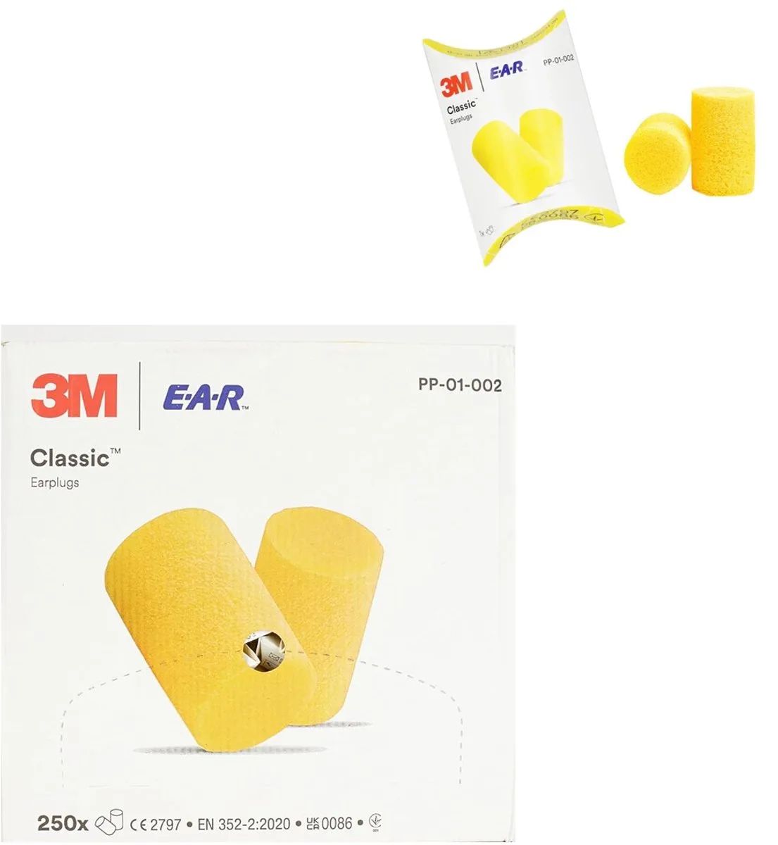 Oordoppen 3M E-A-R Classic | 250 paar | SNR 31dB | oordopjes voor slapen, werken en concerten de 3M, Jaune – image du produit