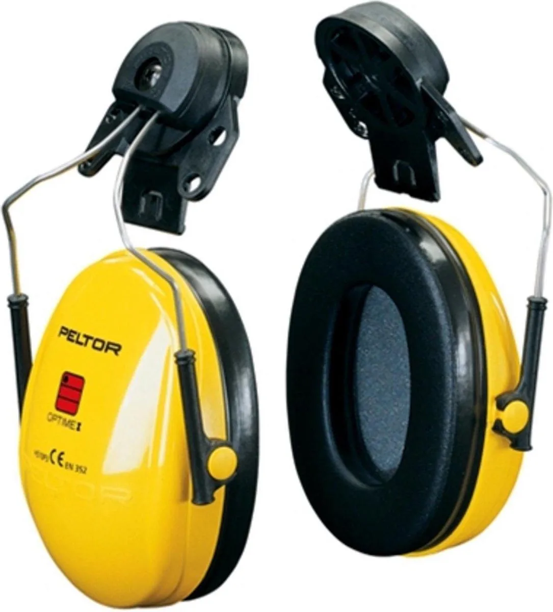 Oorkappen 3M Peltor Optime I H510B, helmuitvoering van 3M, Geel, Zwart – productafbeelding