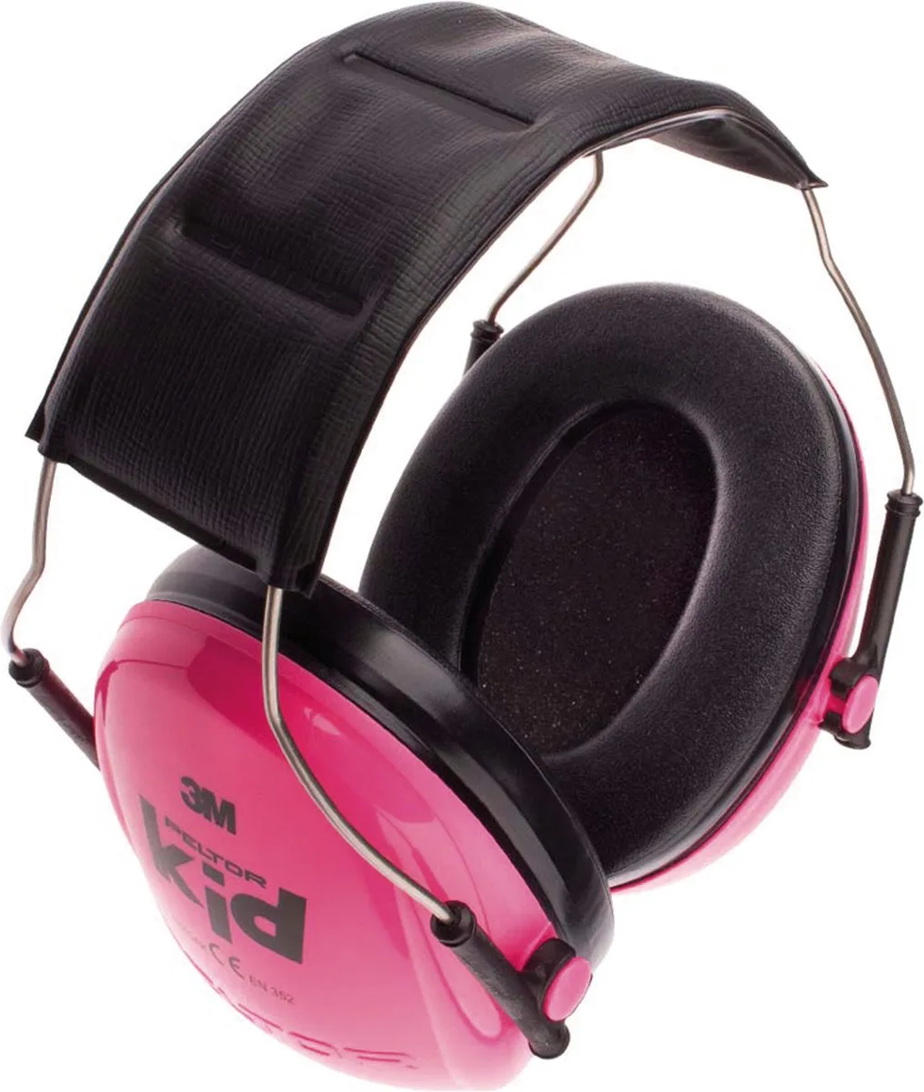 Peltor Kid - Gehoorbescherming voor kinderen - 27dB - fluo - H510A K fra 3M, Lyserød – produktbillede