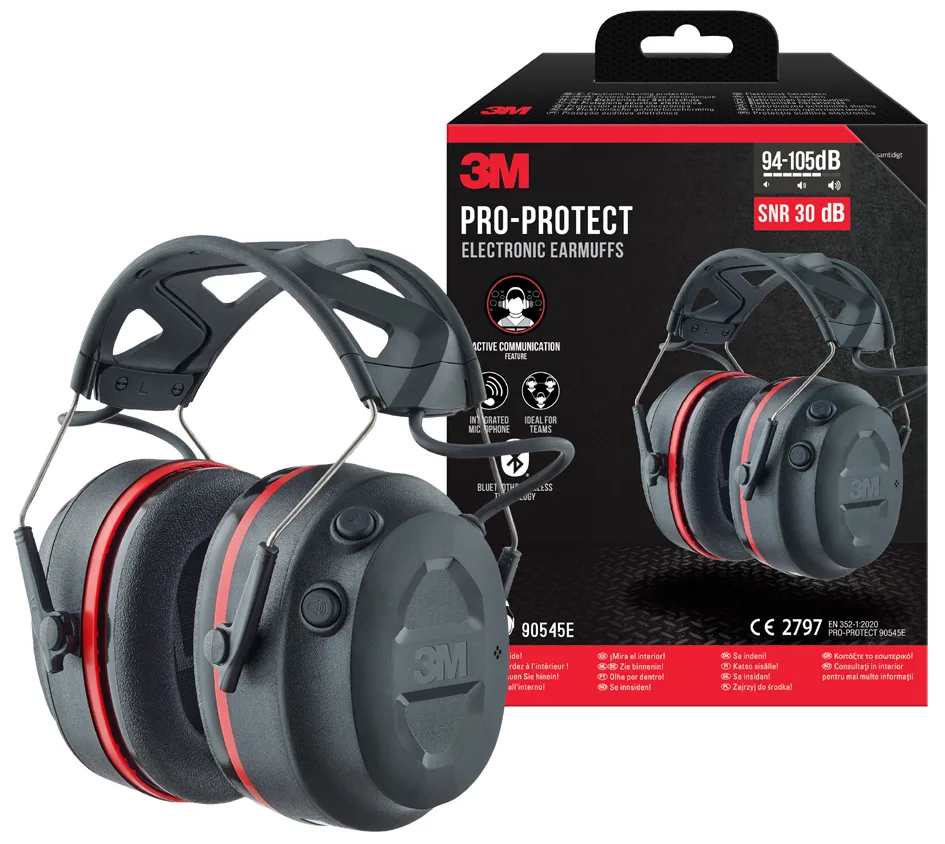 Pro-Protect Kapselgehörschutz 90545E, schwarz / rot by 3M – product image