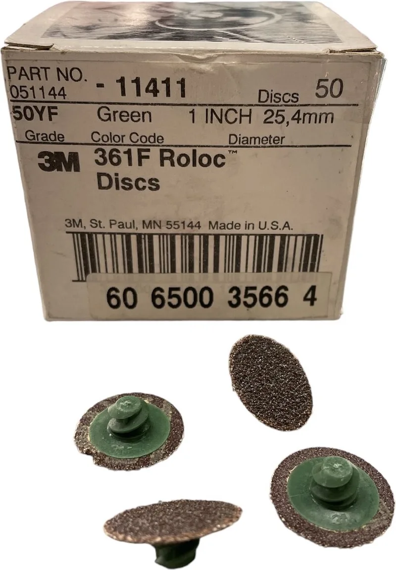Roloc schuurschijf art. 11411 - P50 - diameter 25.40 mm - Prijs per doos ( inhoud 50 stuks) fra 3M – produktbillede