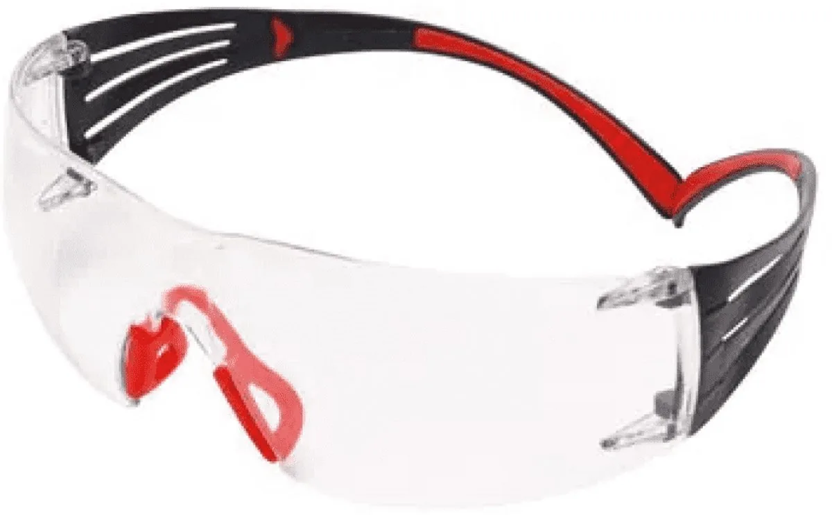 SecureFit 400 SF401SGAF-RED veiligheidsbril van 3M, Rood, Grijs – productafbeelding