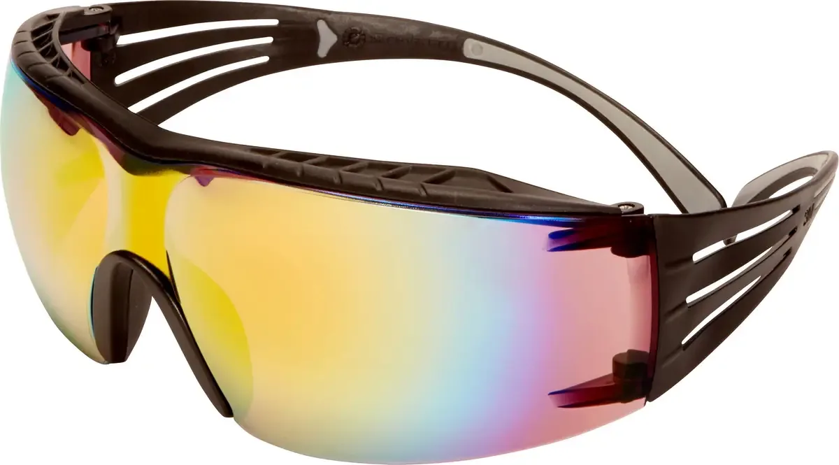 SecureFit SF416XAS-BLK Veiligheidsbril Met anti-condens coating, Spiegelend Grijs, Zwart från 3M, Grå, Svart – produktbild