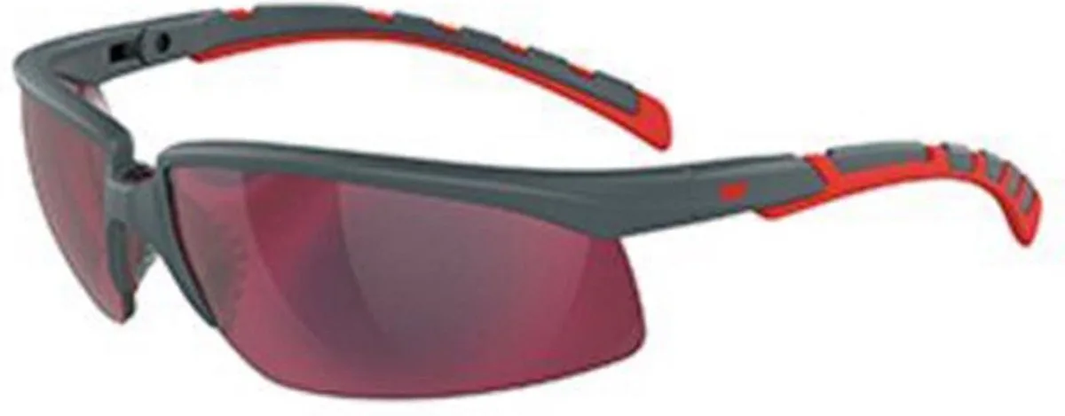 Solus 2000 veiligheidsbril - grijs rood van 3M, Grijs, Rood – productafbeelding