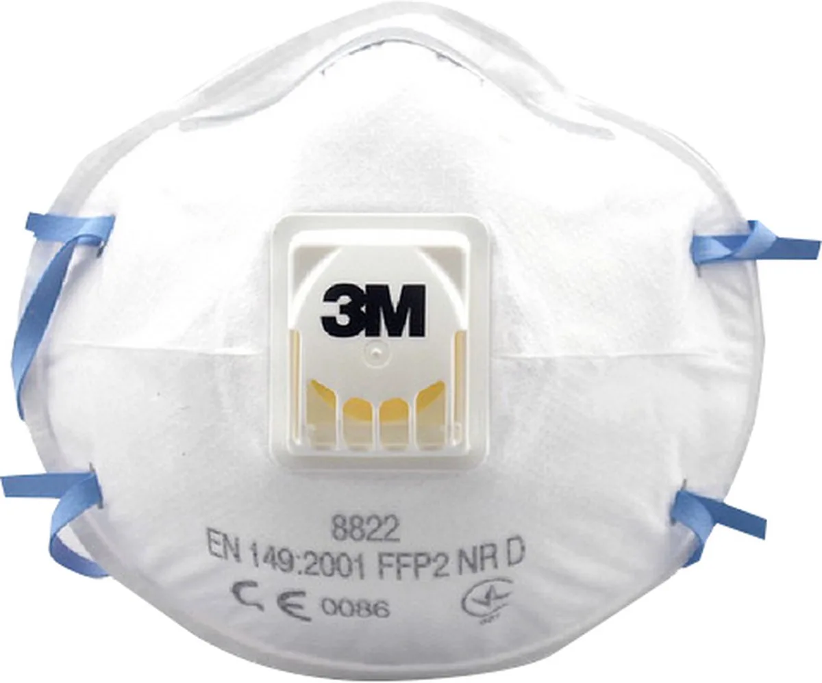 Stofmasker 3M 8822 FFP2 met ademventiel 10 stuks van 3M, Een Kleur – productafbeelding