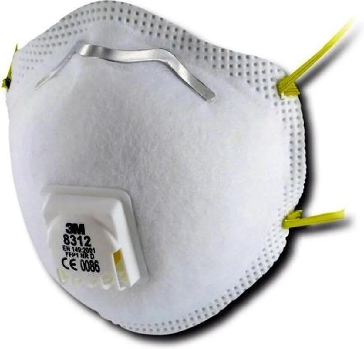 Stofmaskers 8312 per 10 stuks, met uitademventiel, EN 149:2001 FFP1 professioneel de 3M, Blanc – image du produit