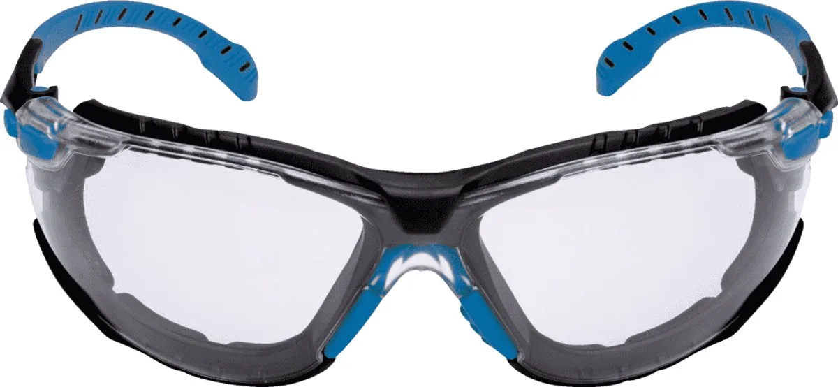 veiligheidsbril - SOLUS - blauw/zwart frame - S1101KIT van 3M, Licht, Zwart, Blauw – productafbeelding