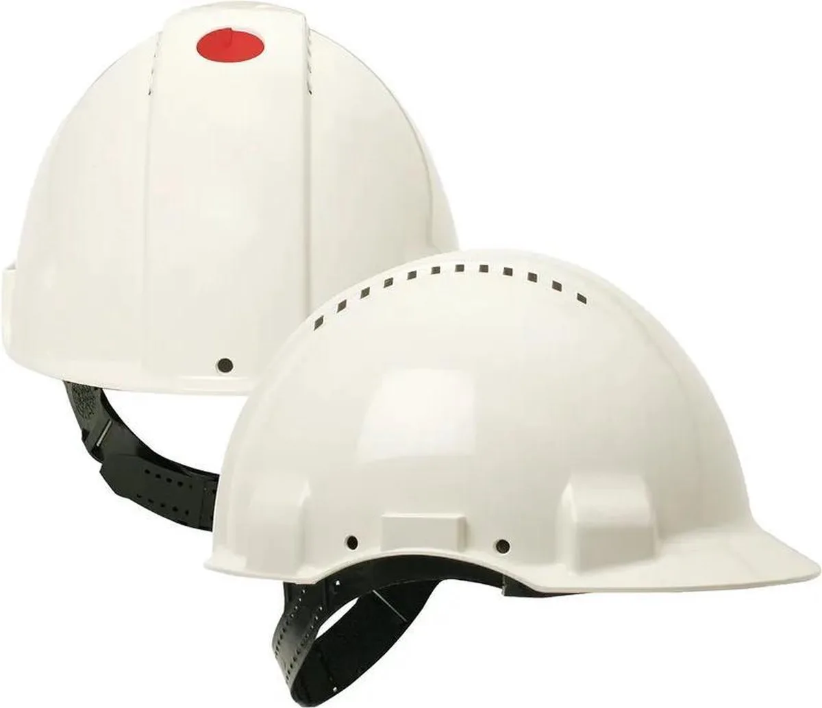 Veiligheidshelm Uvicator pinlock ventilatie plastic zweetband G3000CUV-VI van 3M, Wit – productafbeelding