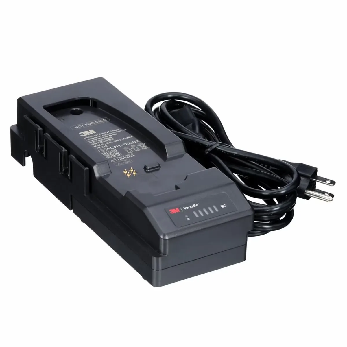 Versaflo oplaadstation TR-342E, enkelvoudig van 3M, Zwart – productafbeelding