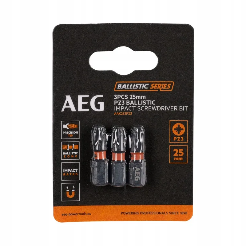 Ballistic Versterkte Bits PZ3 25mm - 3 stuks by AEG Powertools – product image
