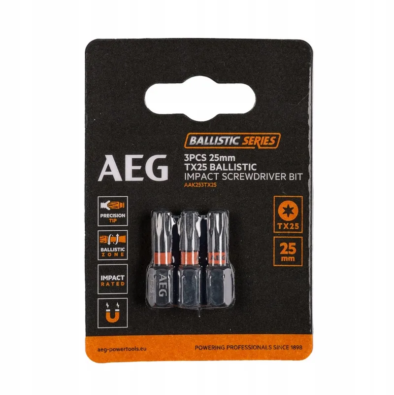 Ballistic Versterkte Bits TX25 25mm 3 Stuks by AEG Powertools – product image