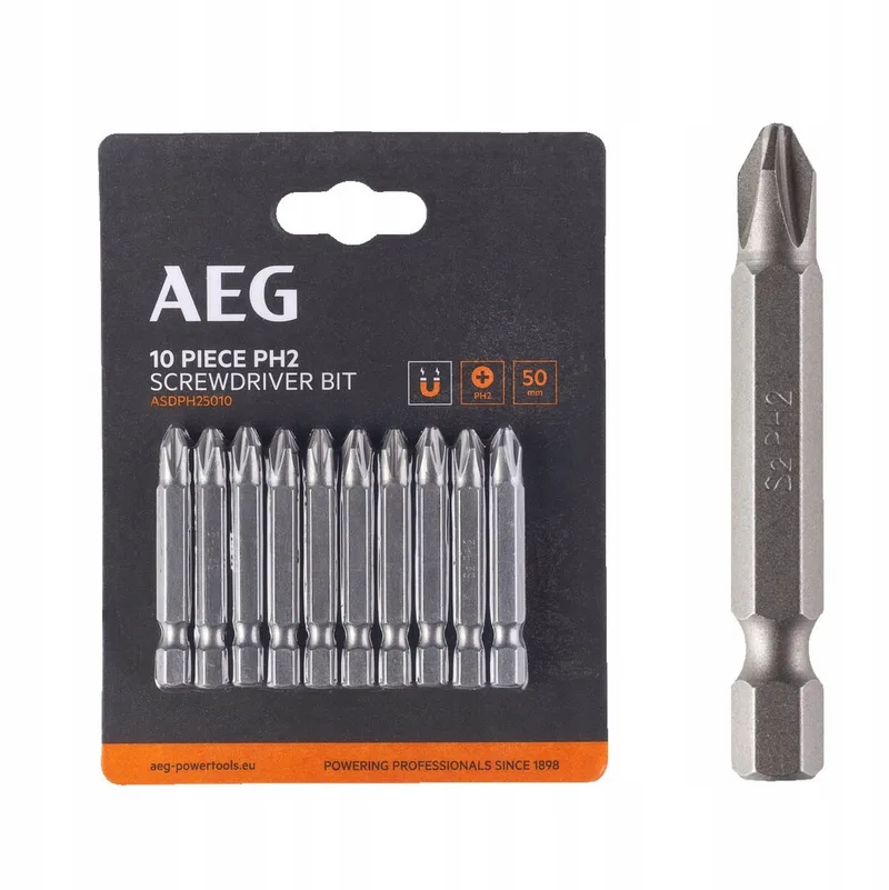 PH2 Magnetische Schroefbits 50mm 10 Stuks de AEG Powertools – image du produit