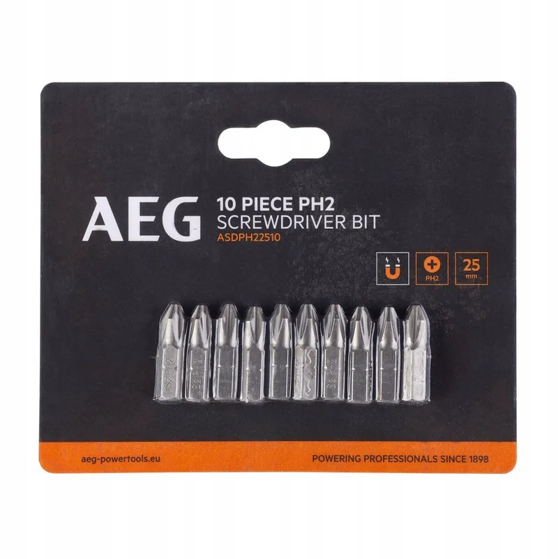 PH2 Schroefbits 25mm 1/4" 10 stuks de AEG Powertools – image du produit
