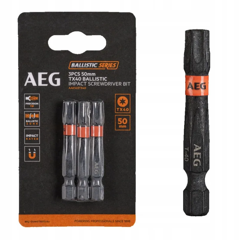 Versterkte Ballistic Bitjes TX40 50mm 3 Stuks von AEG Powertools – Produktbild