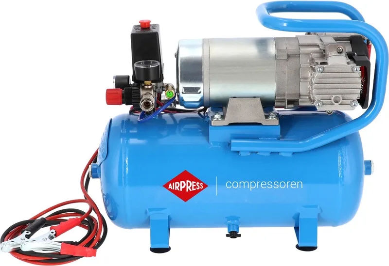 24V Stille Olievrije Compressor DC 24-225/15 10 bar 0.75 pk/0.55 kW 180 l/min 15 l | Tweedekans de Airpress, Bleu – image du produit