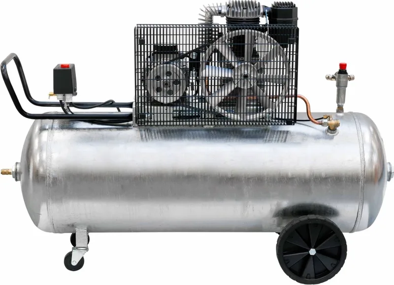 Compressor G 600-200 Pro | 10 bar | 4 pk / 3 kW | 415 l/min | 200 l von Airpress, Silber – Produktbild