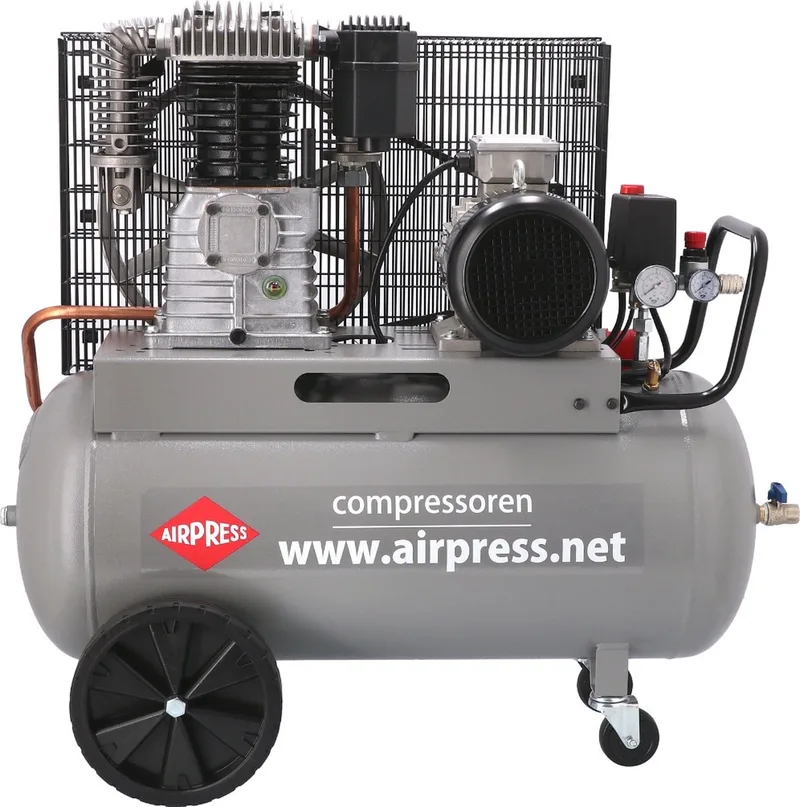 Compressor HK 700-90 Pro | 11 bar | 5.5 pk / 4 kW | 476 l/min | 90 l von Airpress, Grau – Produktbild