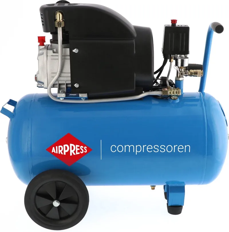Compressor HL 325-50 8 bar 2.5 pk/1.8 kW 195 l/min 50 l de Airpress, Noir, Bleu – image du produit