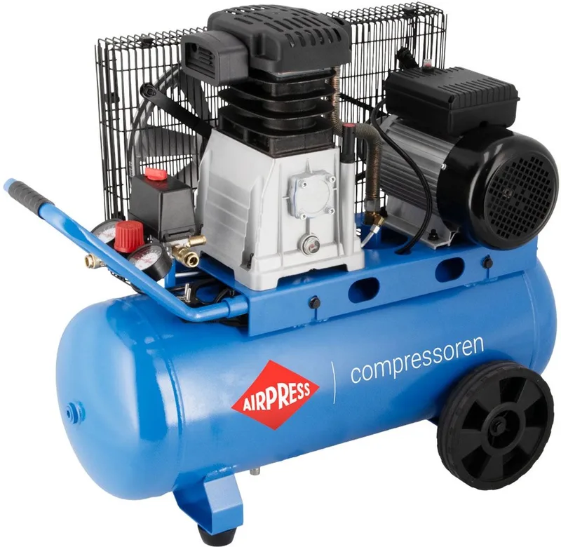 Compressor HL 340-50 10 bar 3.0 PK/2.2 kW 210 l/min 50 l de Airpress, Bleu – image du produit