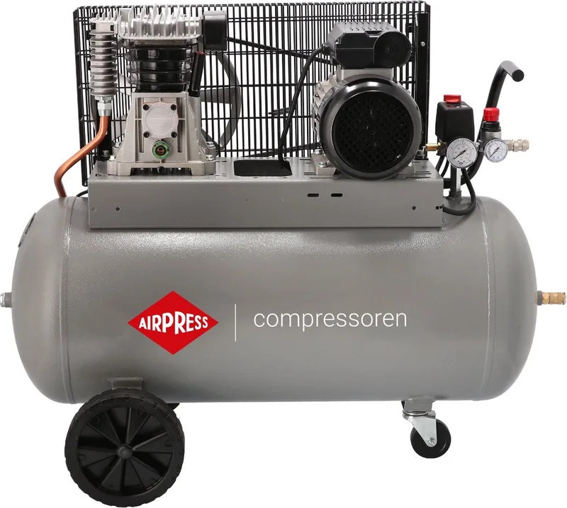 Compressor HL 375-100 Pro | 10 bar | 3 pk / 2.2 kW | 245 l/min | 90 l de Airpress, Gris – image du produit