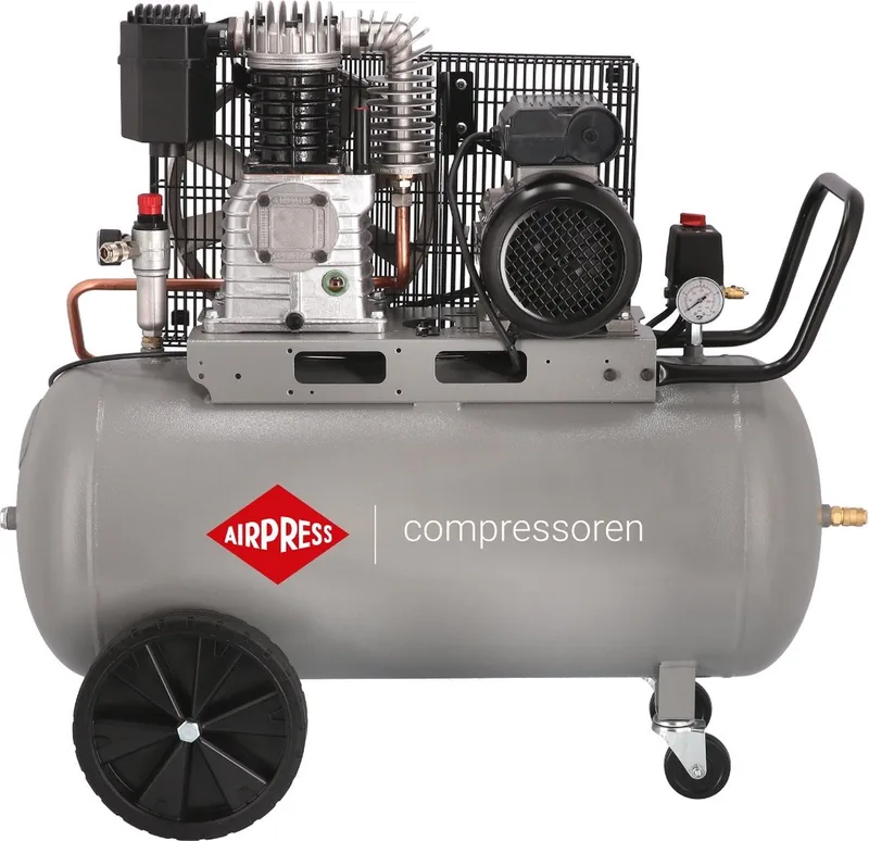 Compressor HL 425-100 Pro | 10 bar | 3 pk / 2.2 kW | 317 l/min | 100 l de Airpress, Gris – image du produit