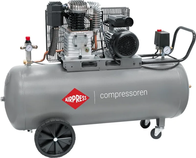 Compressor HL 425-150 Pro | 10 bar | 3 pk / 2.2 kW | 317 l/min | 150 l - Tweedekans de Airpress, Gris – image du produit