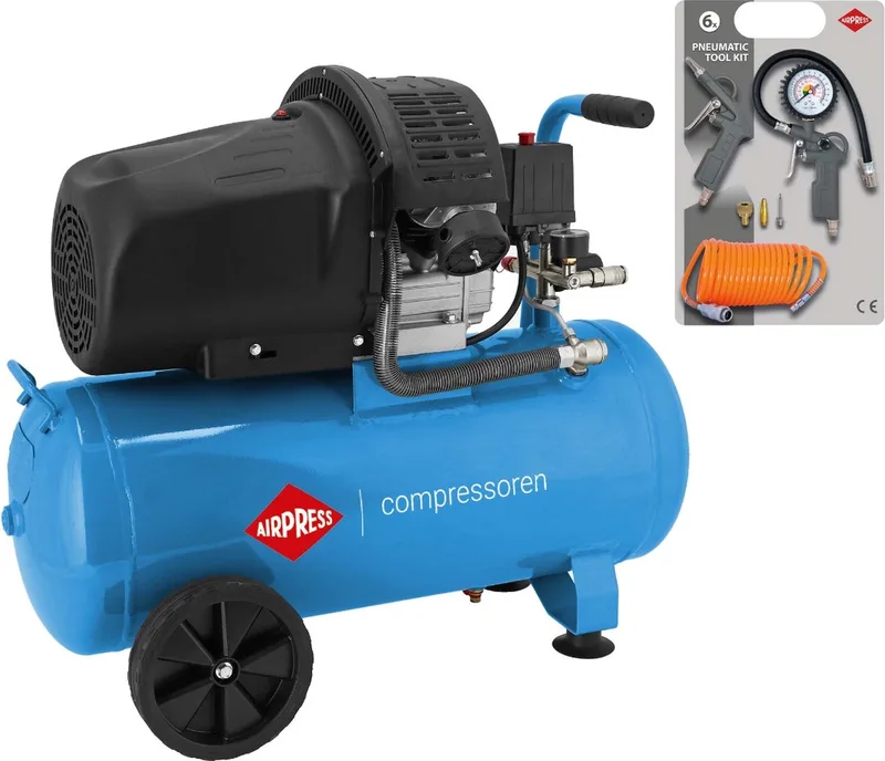 Compressor HL 425-50 8 bar 3 pk/2.2 kW 280 l/min 50 l met accessoires de Airpress – image du produit