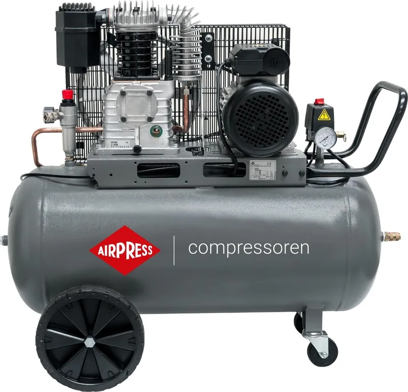 Compressor HL 425-90 Pro | 10 bar | 3 pk / 2.2 kW | 317 l/min | 90 l von Airpress, Grau – Produktbild